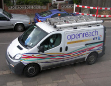 bt openreach uk broadband telecom van